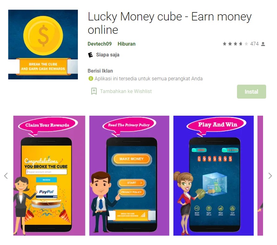 Lucky Money Cube - Aplikasi Dapat Uang Online